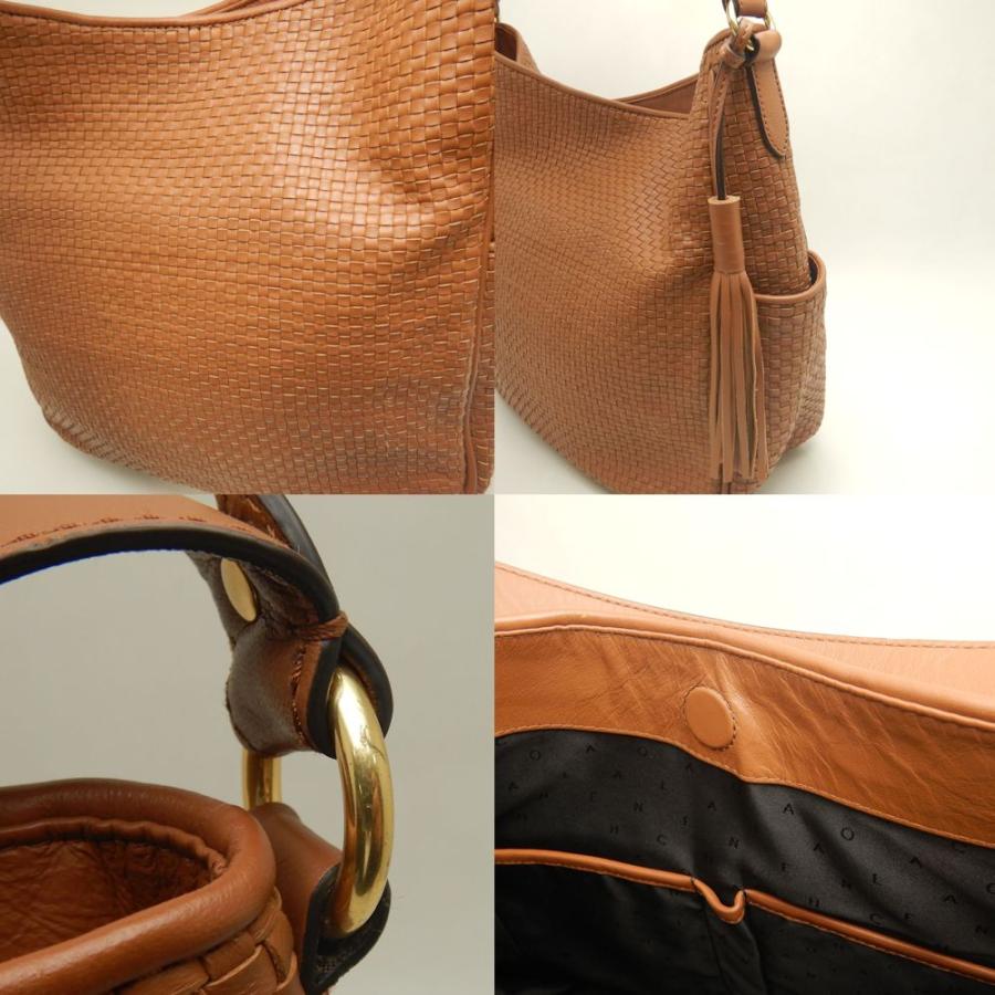 COLE HAAN コールハーン ガブリエラ ウィーブ バケット ワンショルダー U03462 ショルダーバッグ カーフ ブラウン アウトレット レディース /253283【中古】 COLE HAAN（コールハーン） ガブリエラ ウィーブ バケット ワン