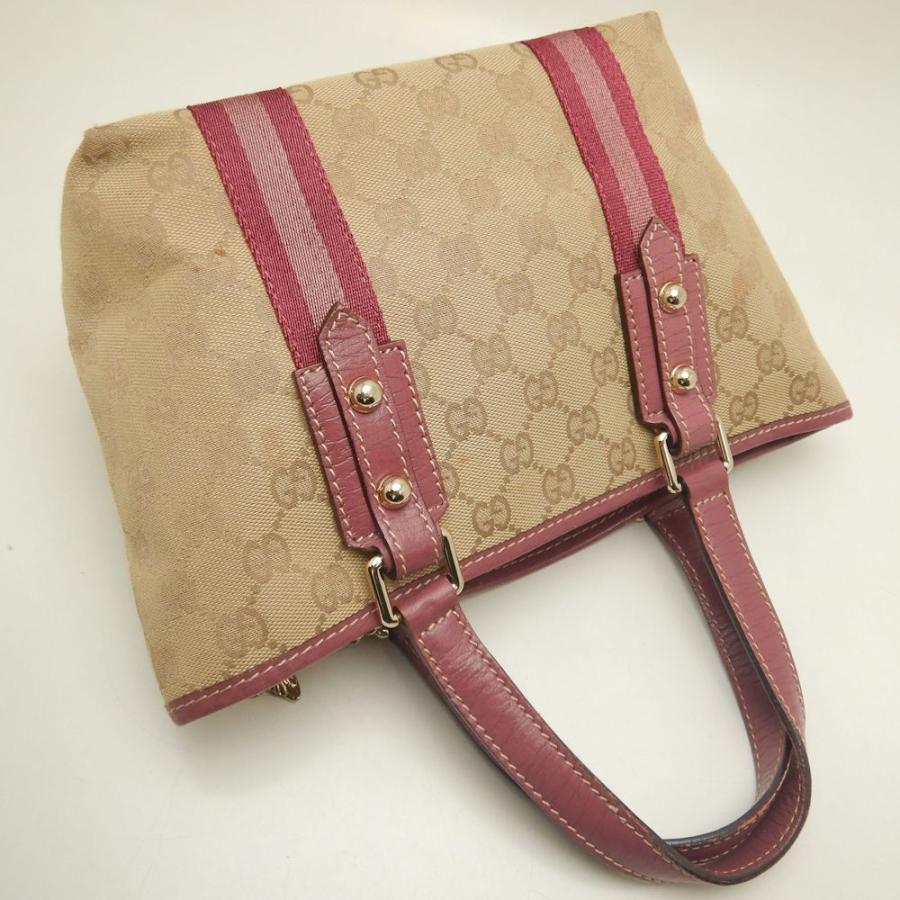 GUCCI（グッチ） 139261 ハンドバッグ GGキャンバスxレザー ベージュ