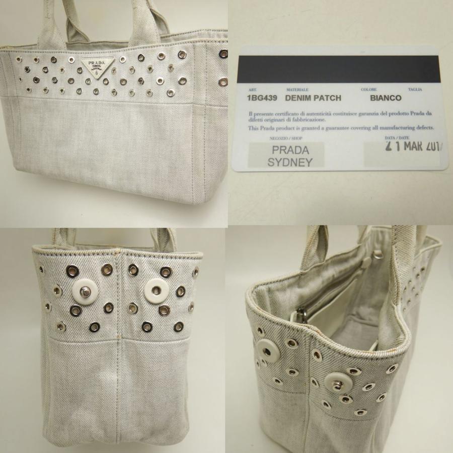 PRADA（プラダ） カナパ DENIM PATCH 1BG439 ハンドバッグ デニム