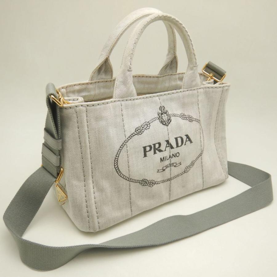 PRADA（プラダ） カナパ 1BG439 ハンドバッグ デニム BIANCO