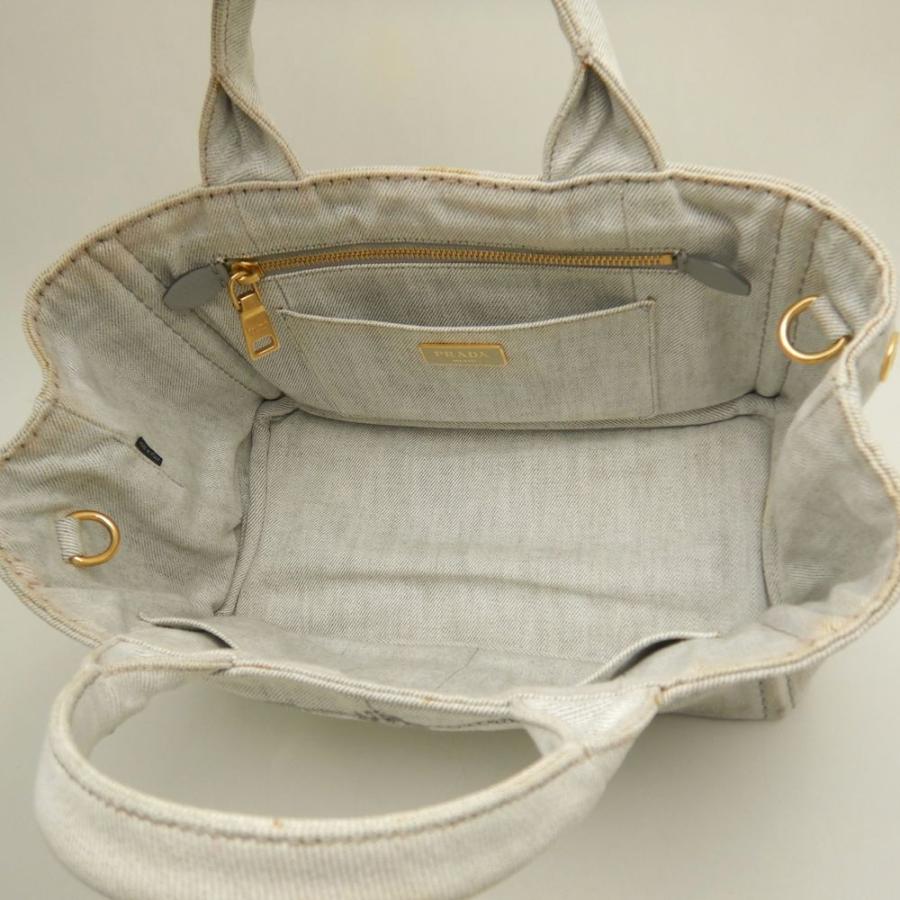 PRADA（プラダ） カナパ 1BG439 ハンドバッグ デニム BIANCO