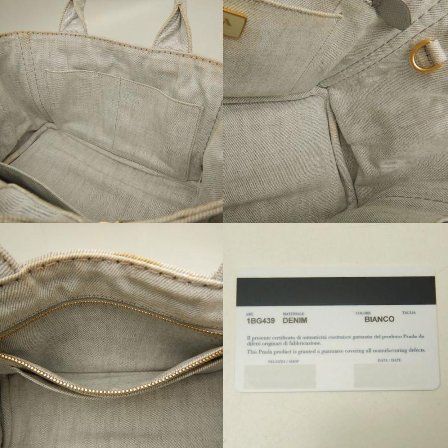PRADA（プラダ） カナパ 1BG439 ハンドバッグ デニム BIANCO