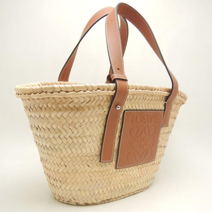 LOEWE ロエベ バスケットスモール 327.02.S93 ハンドバッグ ラフィアx  