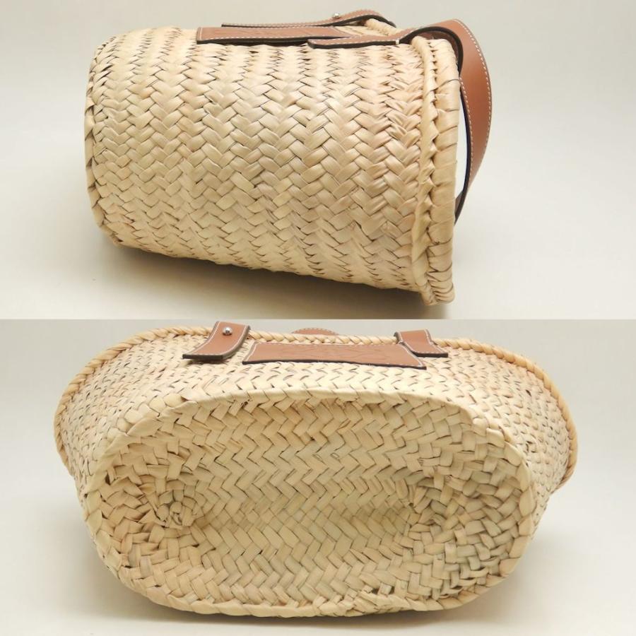 LOEWE ロエベ バスケットスモール 327.02.S93 ハンドバッグ ラフィアx  