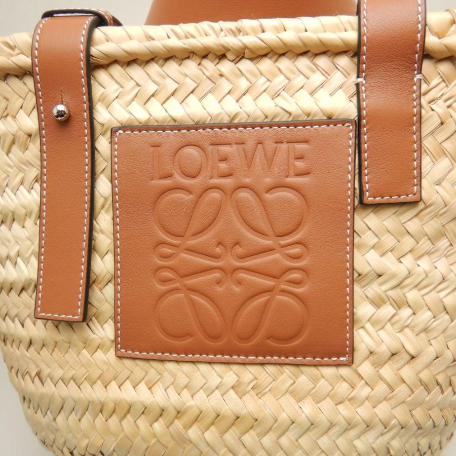 LOEWE ロエベ バスケットスモール 327.02.S93 ハンドバッグ ラフィアx  