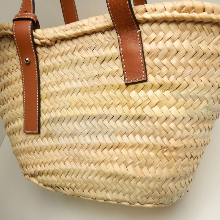 LOEWE ロエベ バスケットスモール 327.02.S93 ハンドバッグ ラフィアx  