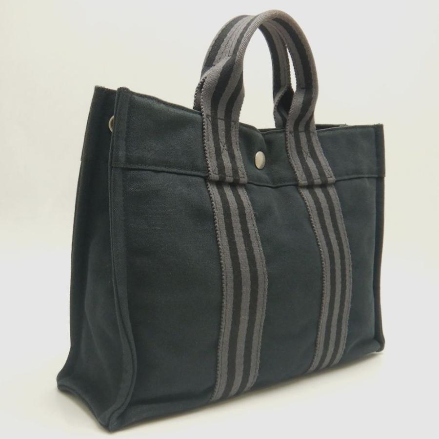 美品 HERMES トートPM フールトゥ キャンバス グレー ブラック 楽天市場】【美品】 エルメス トートバッグ フールトゥ PM キャンバス