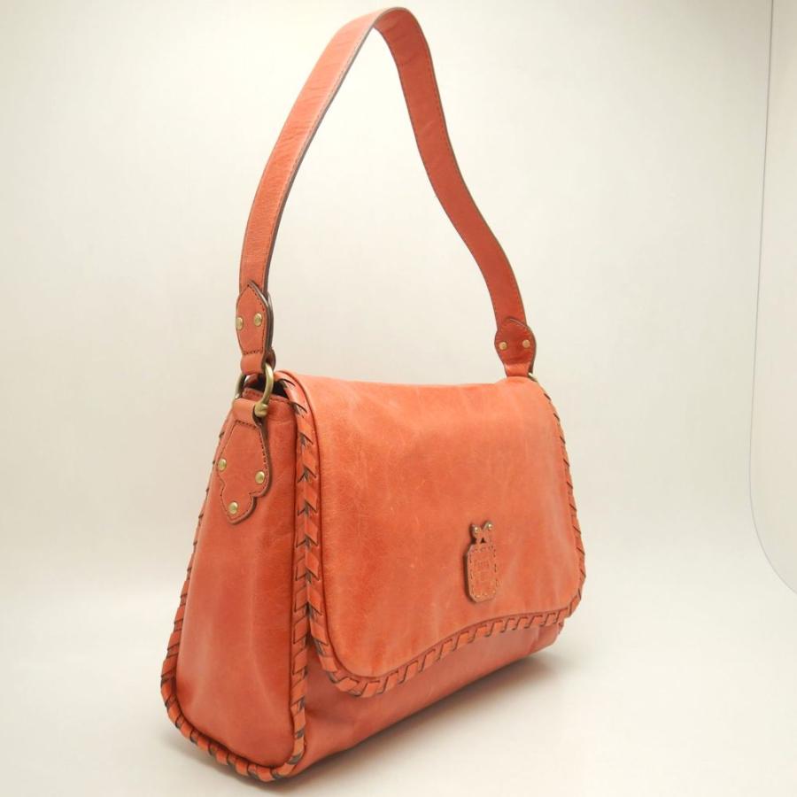 ANNA SUI（アナスイ） ショルダーバッグ レザー オレンジ レディース