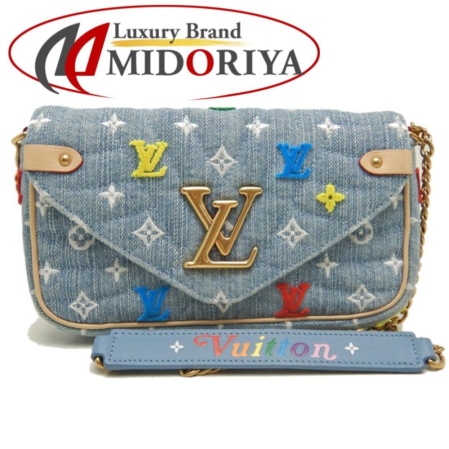 LOUIS VUITTON ルイヴィトン モノグラムデニム ニューウェーブポシェット ショルダーバッグ ミニバッグ チェーンバッグ インディゴブルー デニム M67531 ゴールド金具 LOUIS VUITTON（ルイ・ヴィトン） モノグラムデニム ニューウェーブ