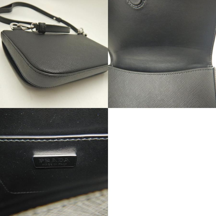 PRADA プラダ 2VD061 ショルダーバッグ サフィアーノレザー NERO レディース /253601【中古】_9