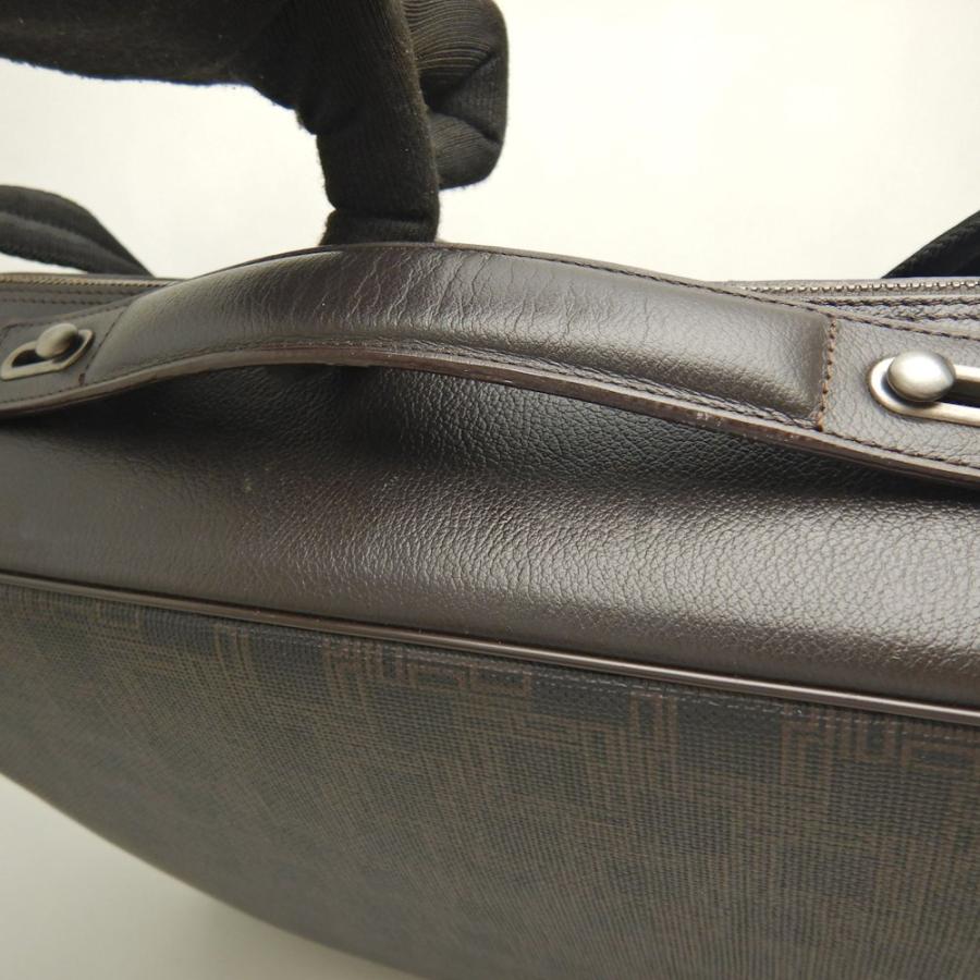 Dunhill ダンヒル D-EIGHT D8 ビジネスバッグ PVCxレザー ブラウン