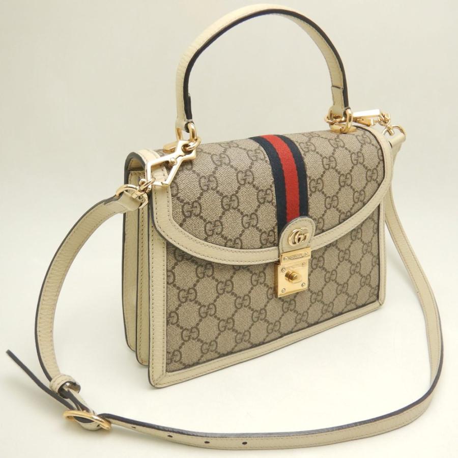 GUCCI（グッチ） オフィディア ミディアム トップハンドルバッグ 651055 ハンドバッグ GGスプリーム ベージュ レディース ...