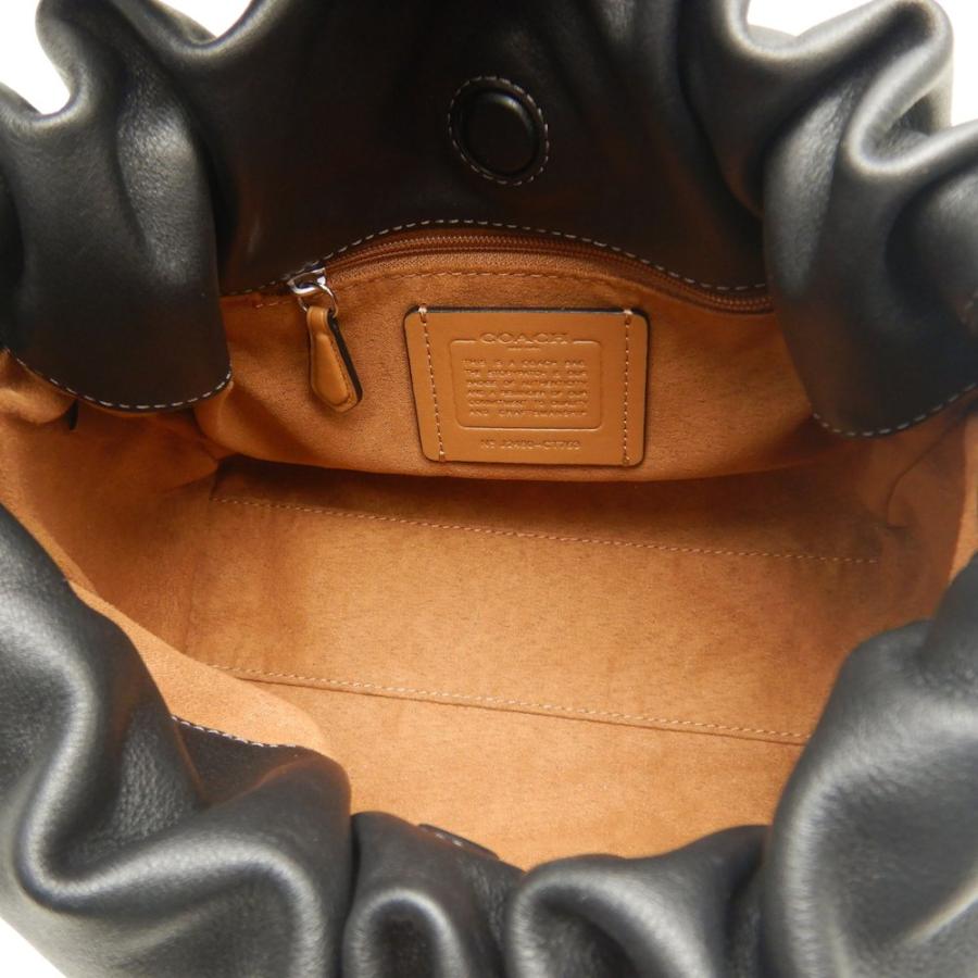 ◆ COACH コーチ フェイ ドローストリングバッグ ショルダーバッグ 2WAY CT763 ブラック スムース レザー 中古品◆ V6526NH COACH（コーチ） フェイ ドローストリングバッグ CT763 ショルダー