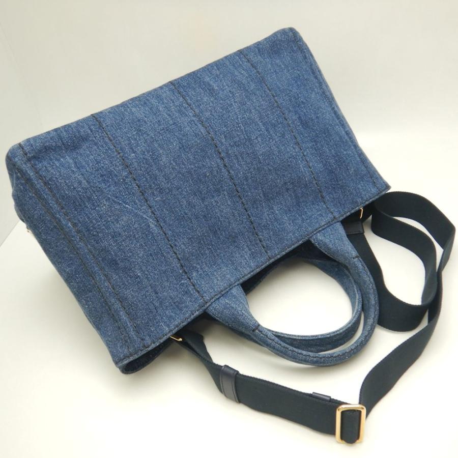 PRADA（プラダ） カナパ B2642B トートバッグ コットンデニム ブルー