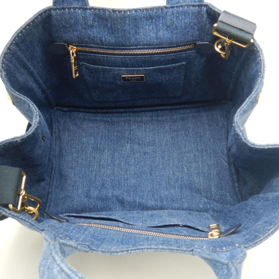 PRADA（プラダ） カナパ B2642B トートバッグ コットンデニム ブルー