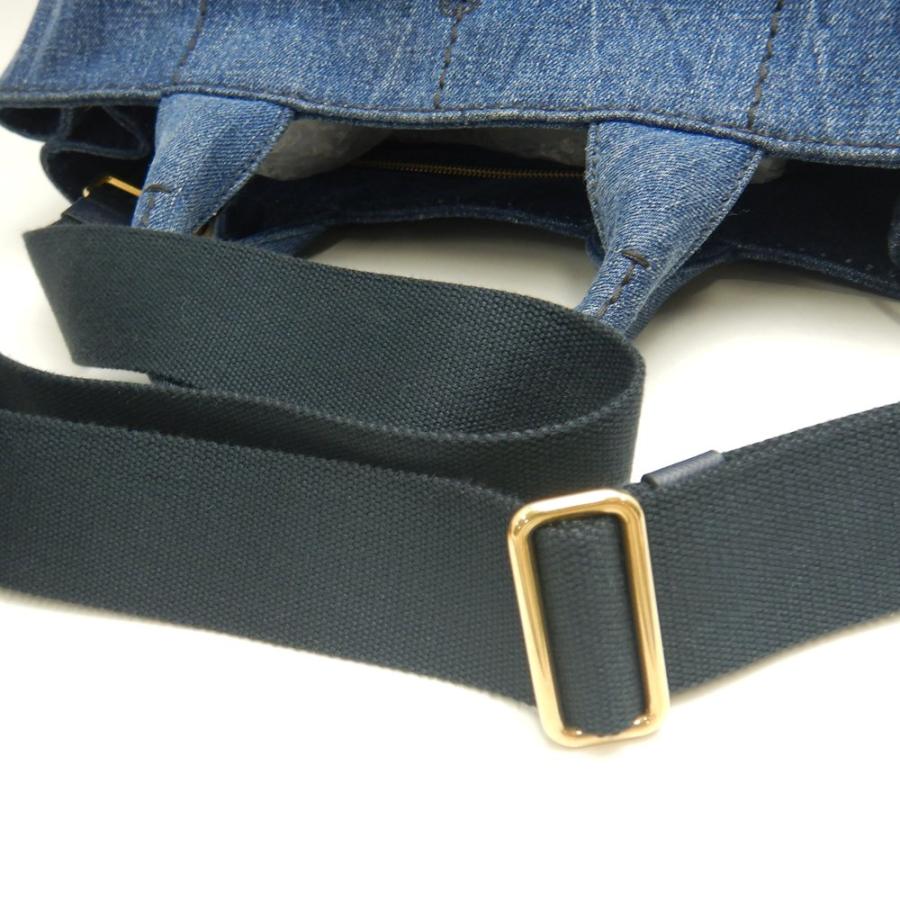 PRADA（プラダ） カナパ B2642B トートバッグ コットンデニム ブルー