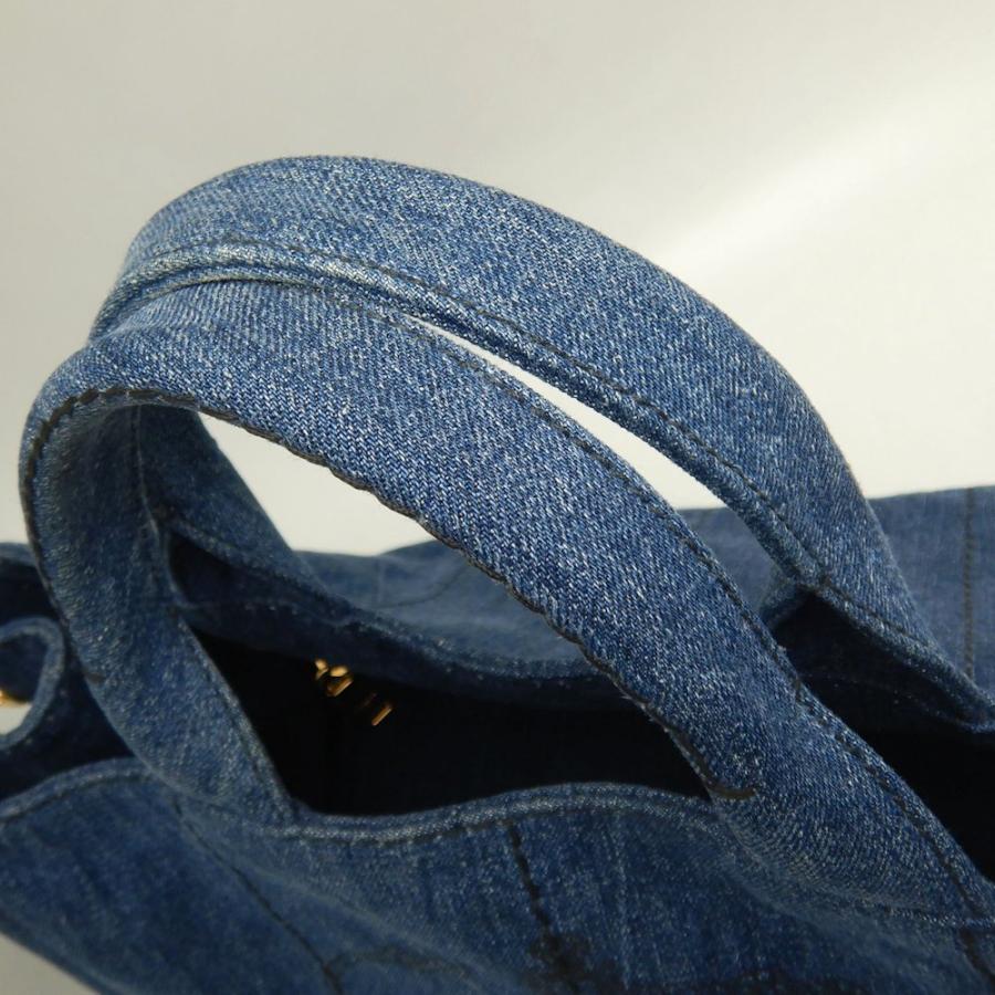 PRADA（プラダ） カナパ B2642B トートバッグ コットンデニム ブルー