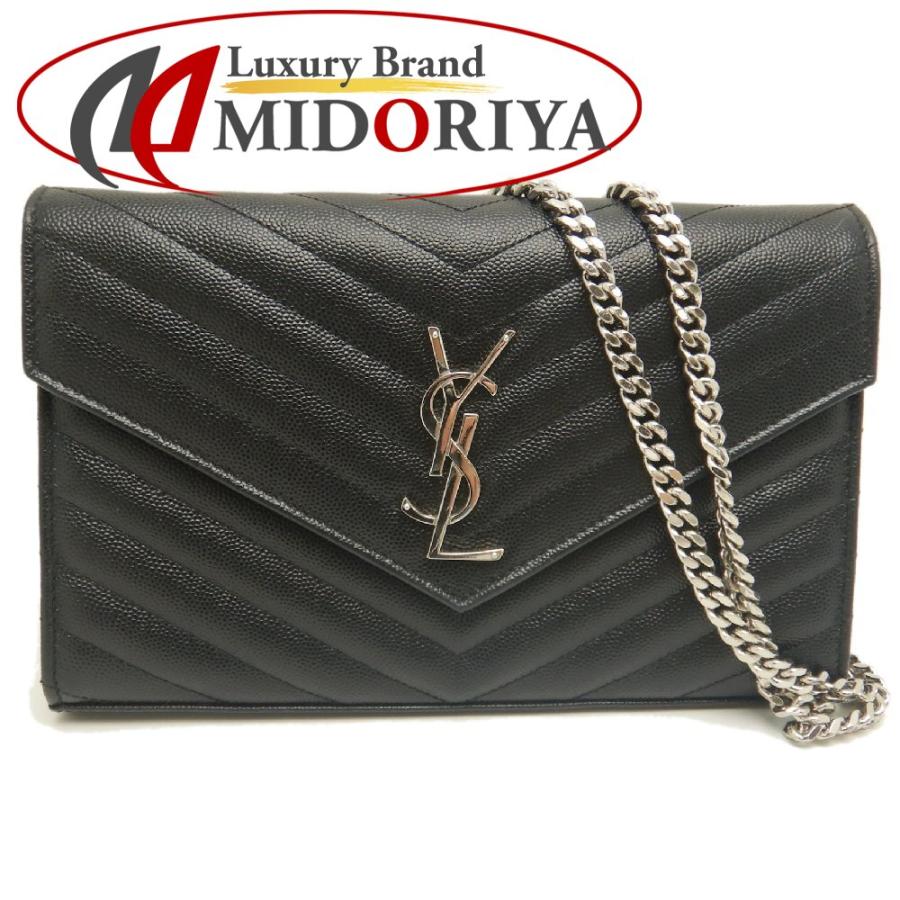 【中古】SAINT LAURENT サンローラン チェーンウォレット 277828  レザー ブラック レディース /253742 Yves Saint Laurent（イヴ・サンローラン） 【中古】SAINT LAURENT