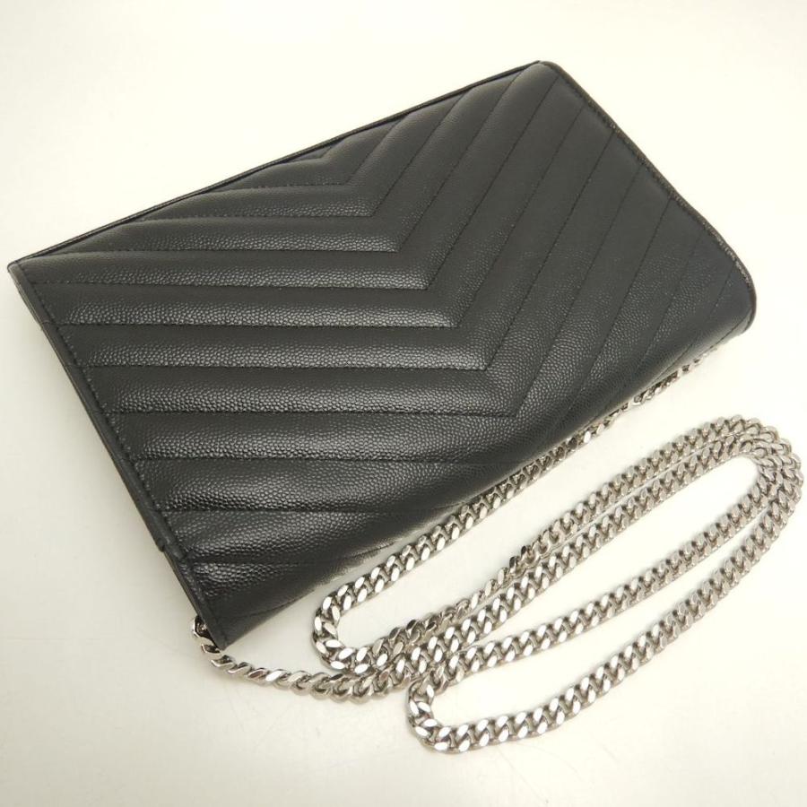 【中古】SAINT LAURENT サンローラン チェーンウォレット 277828  レザー ブラック レディース /253742 Yves Saint Laurent（イヴ・サンローラン） 【中古】SAINT LAURENT