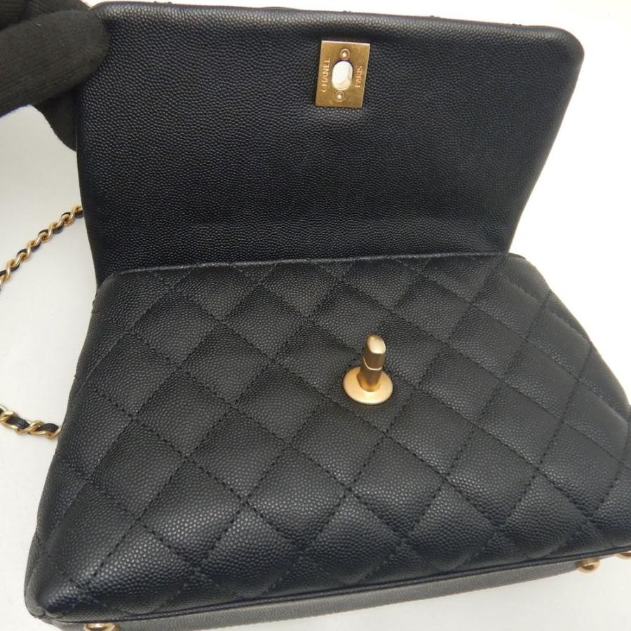 CHANEL シャネル ココハンドル フラップバッグ マトラッセ A92990 ハンドバッグ キャビアスキンxリザード  レディース /253757【中古】の画像