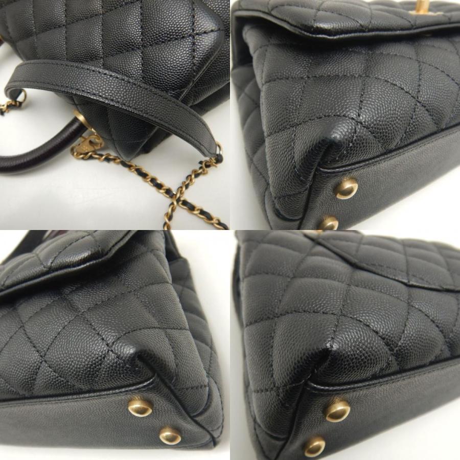 CHANEL シャネル ココハンドル フラップバッグ マトラッセ A92990 ハンドバッグ キャビアスキンxリザード  レディース /253757【中古】の画像