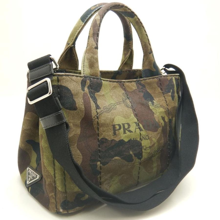 PRADA プラダ カナパトート B2439G トートバッグ キャンバス MIMETICO レディース /253773【中古】_1