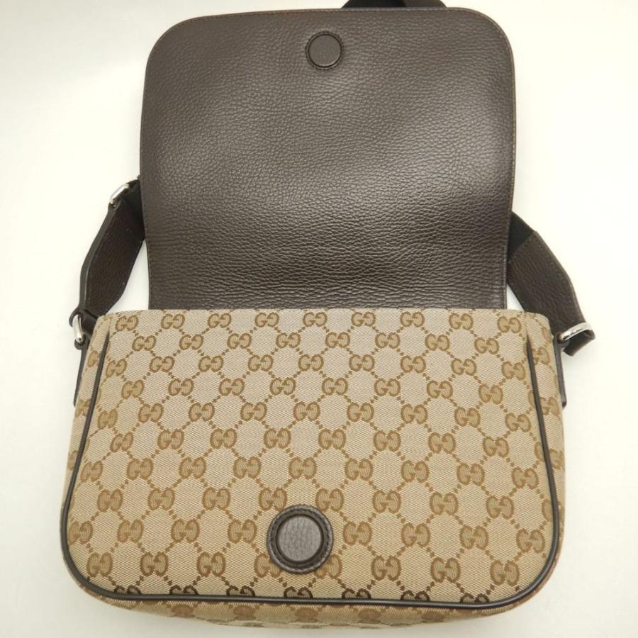 GUCCI（グッチ） 449172 ショルダーバッグ GGキャンバスxレザー 