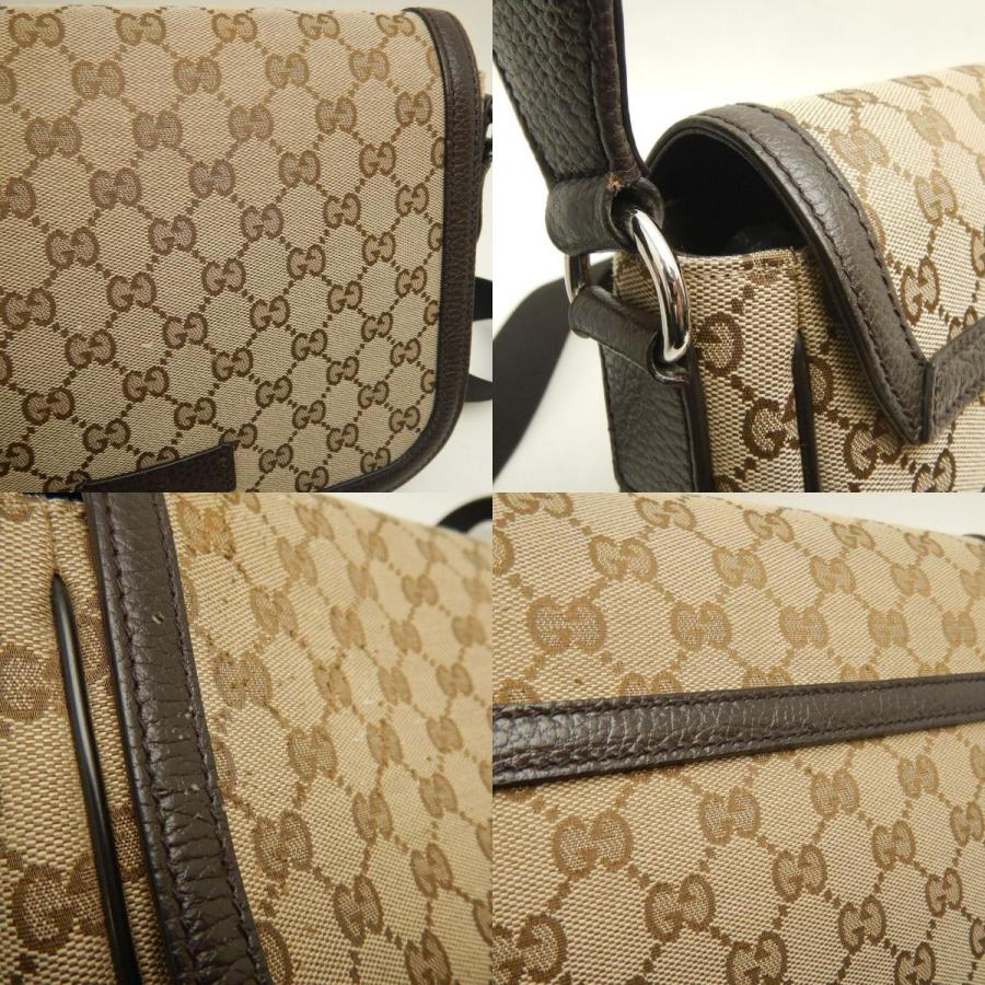 GUCCI（グッチ） 449172 ショルダーバッグ GGキャンバスxレザー 