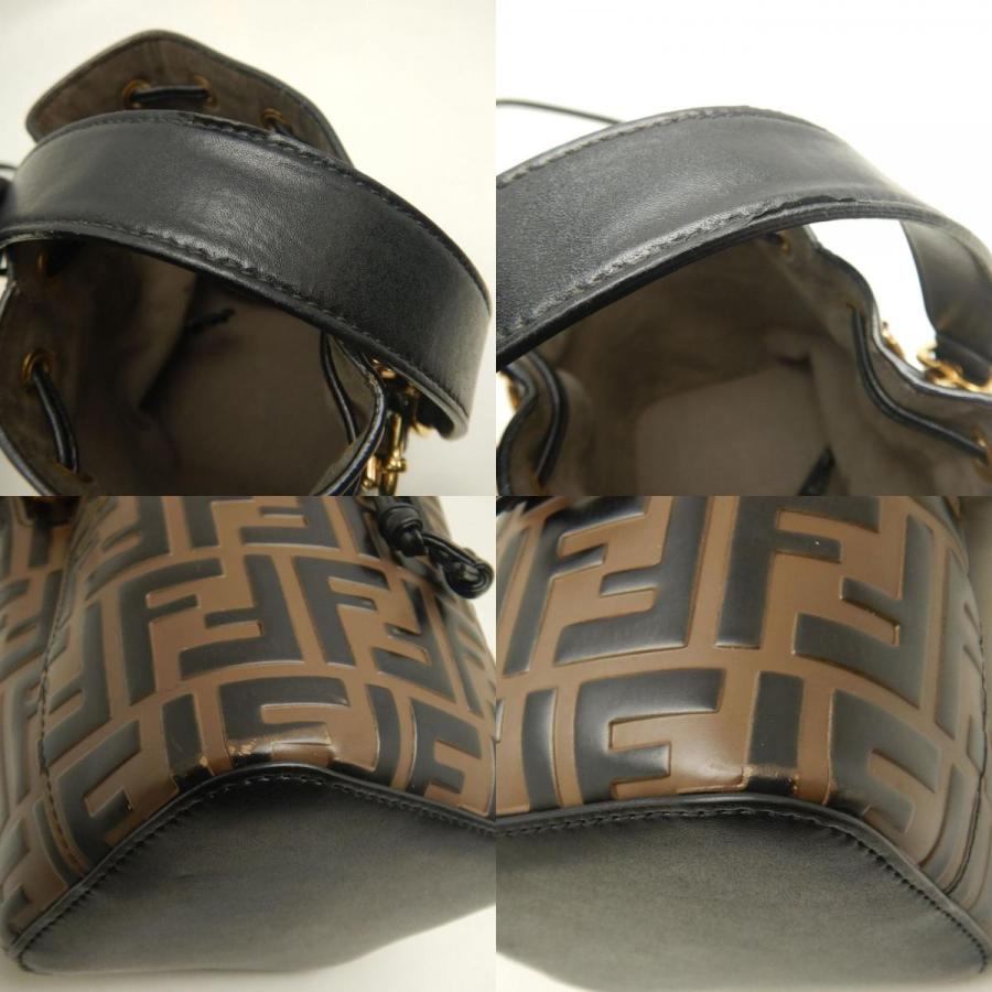 FENDI フェンディ モントレゾールミニ ズッカ 8BS010A659F13VK ショルダーバッグ カーフ ブラウン レディース /253846【中古】の画像