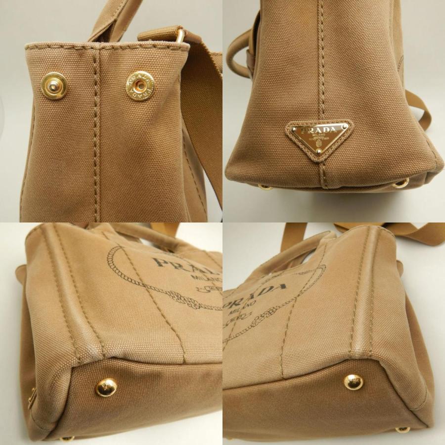 PRADA（プラダ） カナパPM 1BG439 トートバッグ キャンバス TABACCO