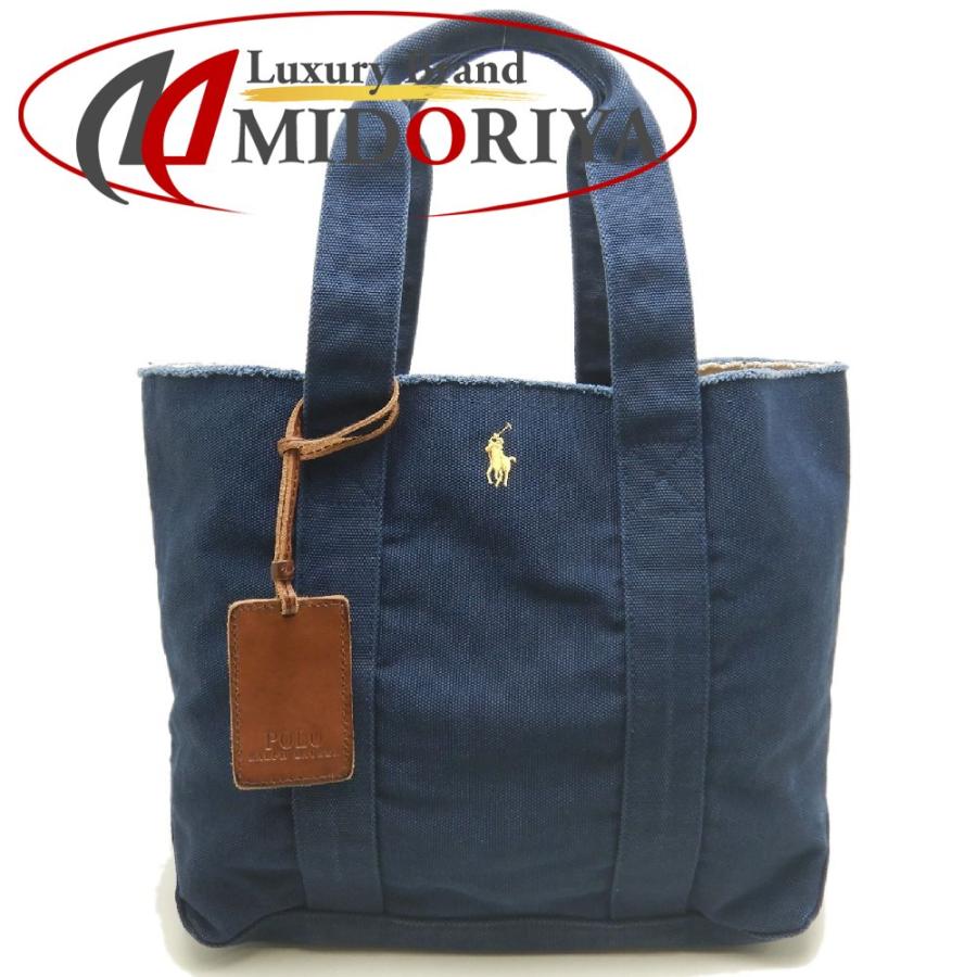 RALPH LAUREN ラルフローレン トートバッグ キャンバス インディゴ 