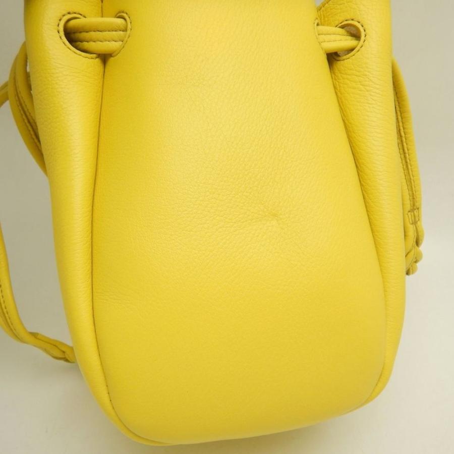 美品！HIROFU ハンドバッグ 巾着型 イエロー 美品✨ヒロフ