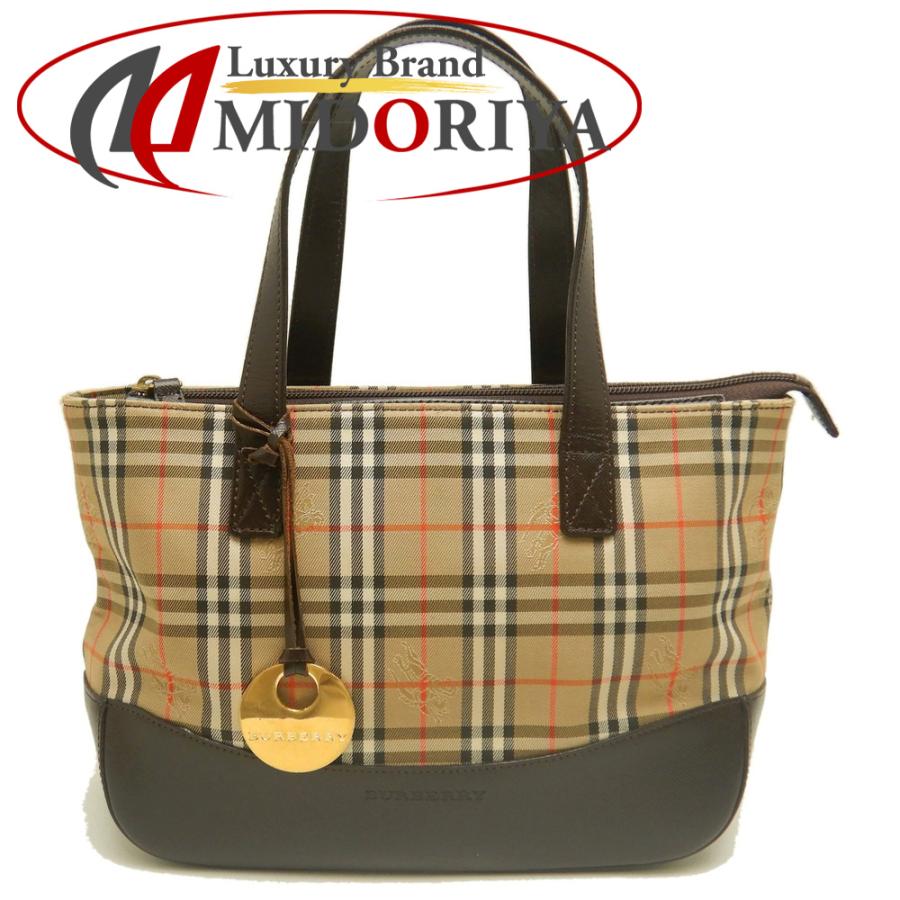 BURBERRY（バーバリー） ノバチェック ハンドバッグ キャンバスxレザー