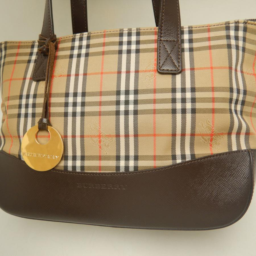 BURBERRY（バーバリー） ノバチェック ハンドバッグ キャンバスxレザー