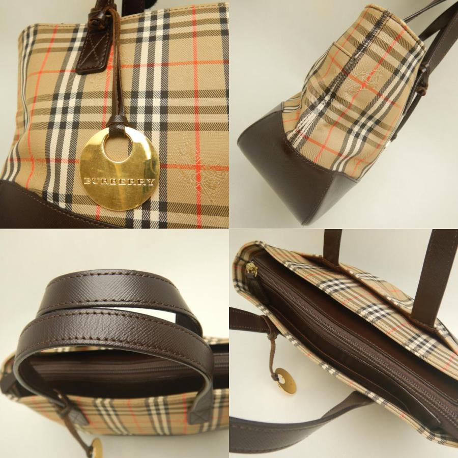 BURBERRY（バーバリー） ノバチェック ハンドバッグ キャンバスxレザー