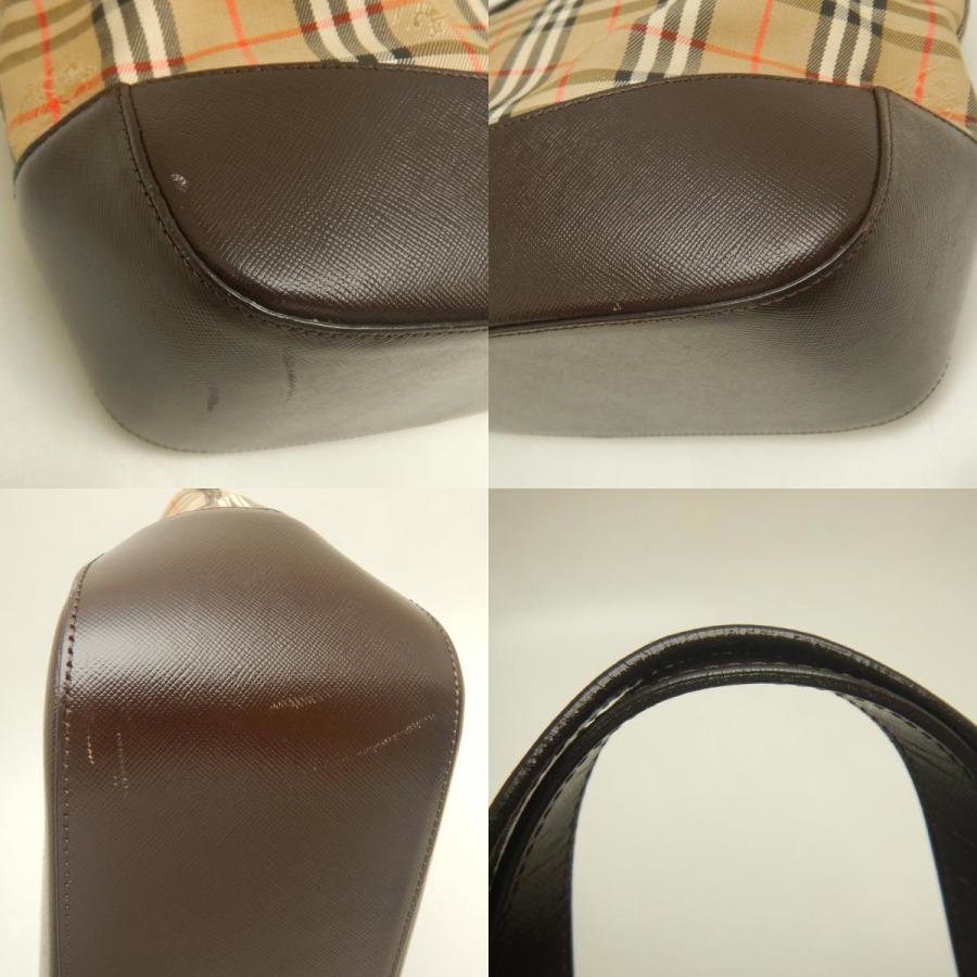 BURBERRY（バーバリー） ノバチェック ハンドバッグ キャンバスxレザー