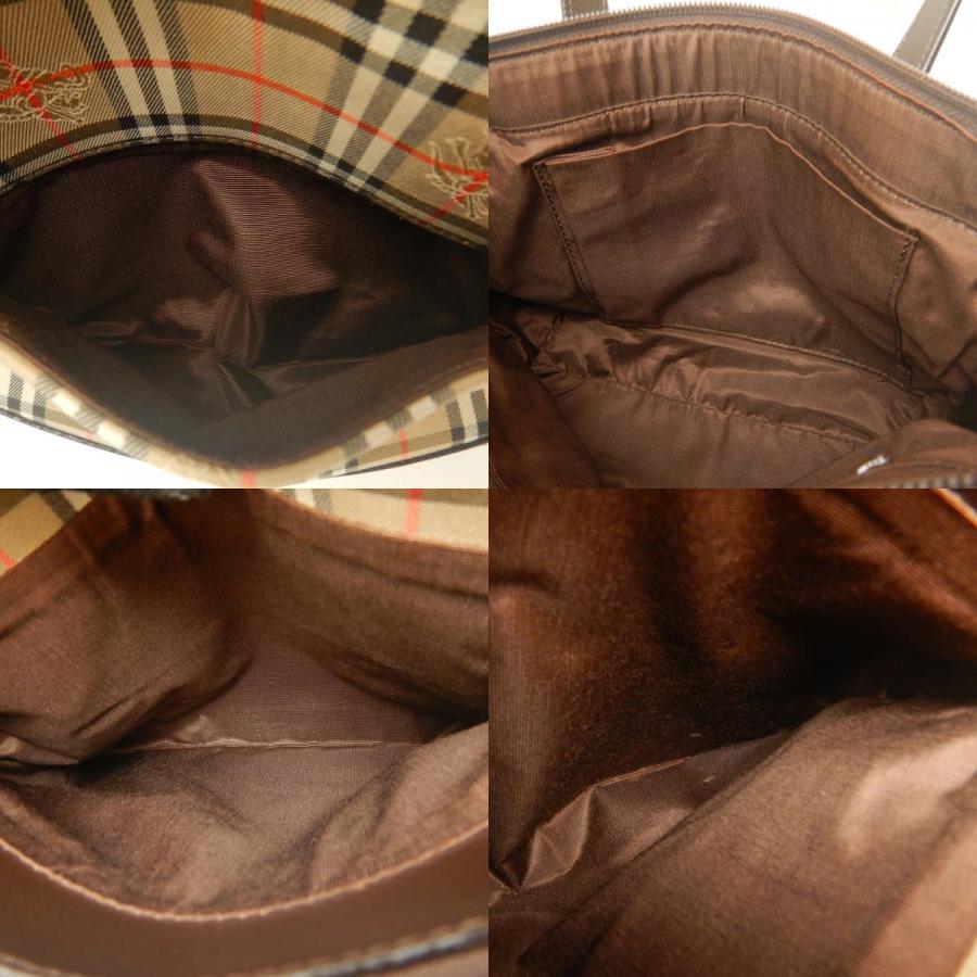 BURBERRY（バーバリー） ノバチェック ハンドバッグ キャンバスxレザー