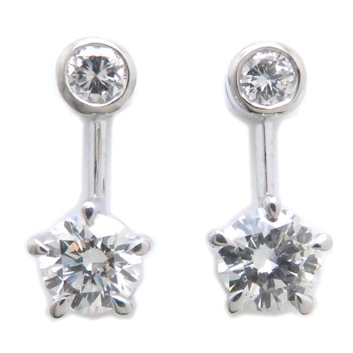 ダイヤモンドピアス Pt900 ダイヤモンド0.310ct/0.312ct H.SI 