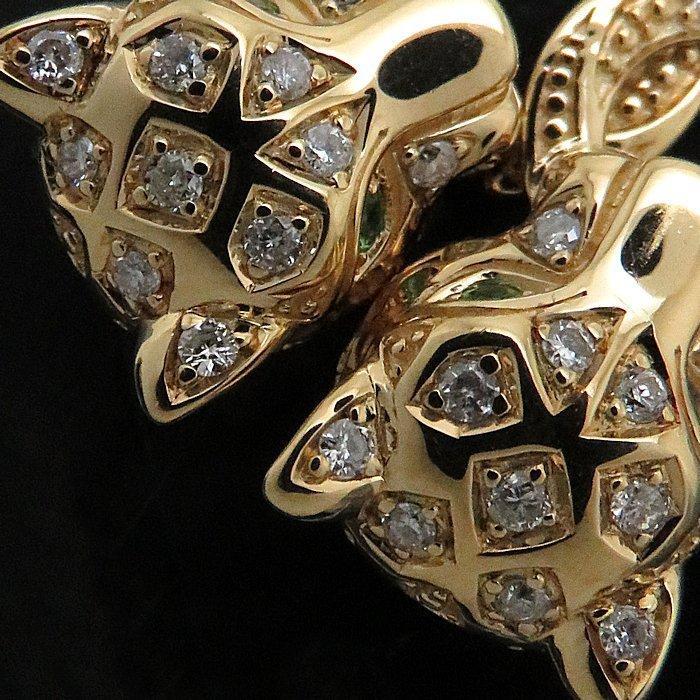 motif ピアス パンサーモチーフ グリーンガーネット ダイヤモンド 