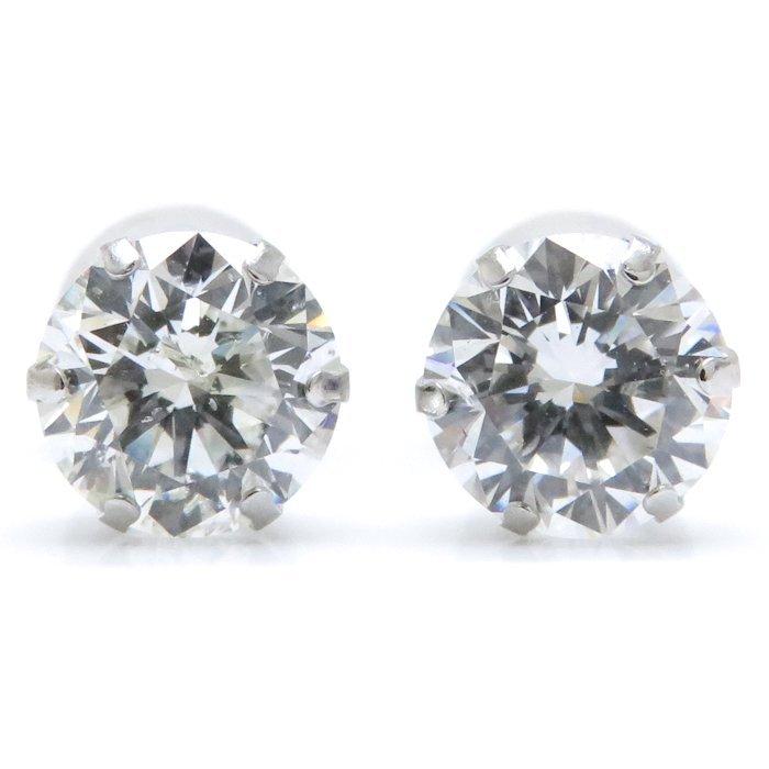 ダイヤモンド ピアス ダイヤモンド1.111ct/1.084ct I/SI-1 I/SI-2 一粒 
