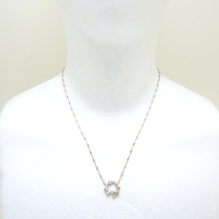 カシケイ Kashikey ベゼル ネックレス ブラウンダイヤモンド0.65ct 