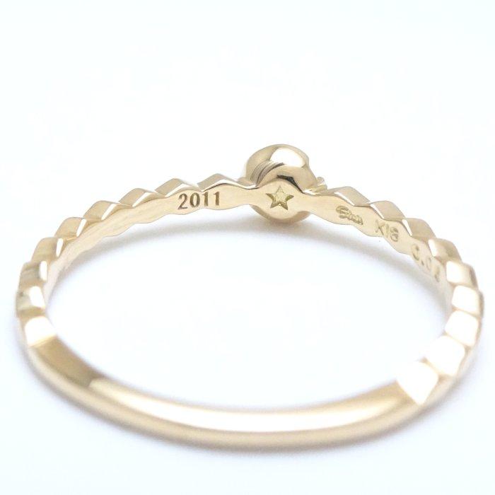 STAR JEWELRY ムーンセッティング チェーンリング 7号 K18YG