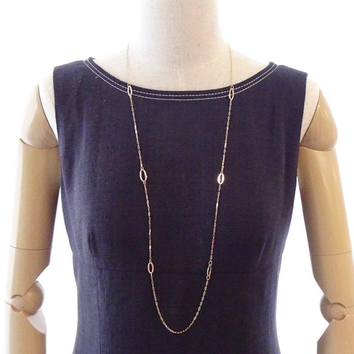 RUGIADA ルジアダ デザイン ロング ネックレス 90cm K10YG イエロー  