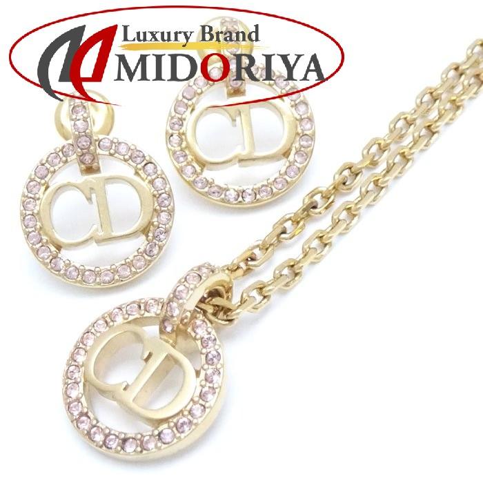 Christian Dior クリスチャンディオール CDロゴ ネックレス & ピアス 