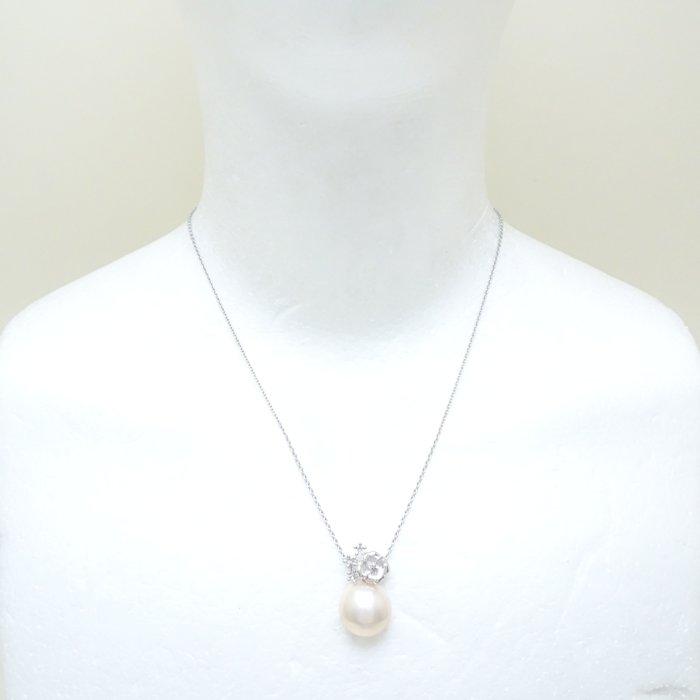 TASAKI パール 花モチーフ ペンダント ネックレス マベパール シルバー