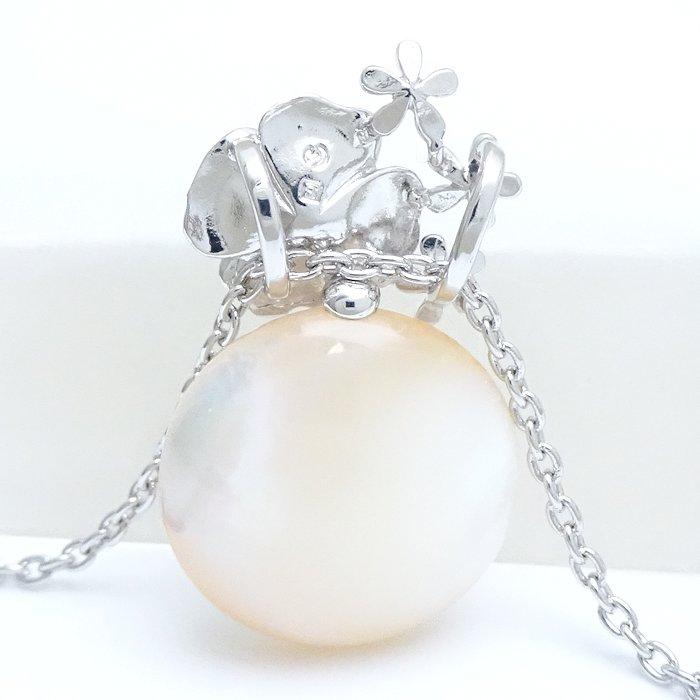 TASAKI 田崎真珠 マベパール ネックレス 真珠 花モチーフ シルバー 