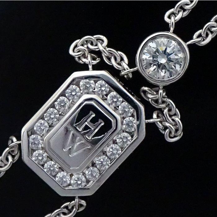 HARRY WINSTON ハリーウィンストン HWロゴ ブレスレット ダイヤモンド  