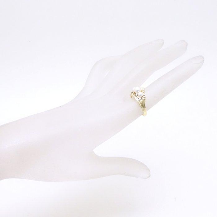 MIKIMOTO ミキモト パール リング 指輪 11号 真珠 ダイヤモンド MIKIMOTO ミキモト パール リング 指輪 11号 真珠 ダイヤモンド