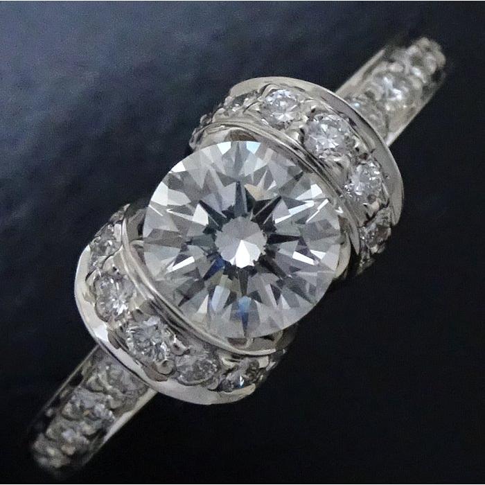 TIFFANY&Co. ティファニー リボン リング 指輪 一粒ダイヤモンド0.53ct 