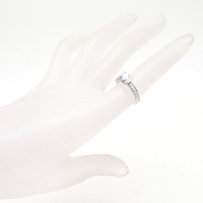 TIFFANY&Co. ティファニー リボン リング 指輪 一粒ダイヤモンド0.41ct 